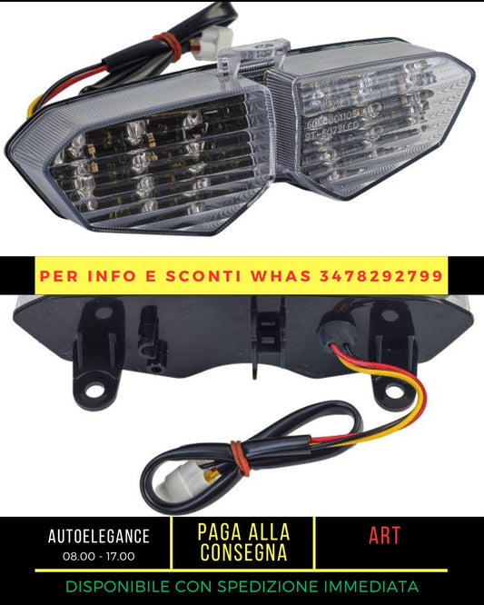 Motorcycle LED Clear Glass Tail Light For Yamaha R6 Year 03-05 