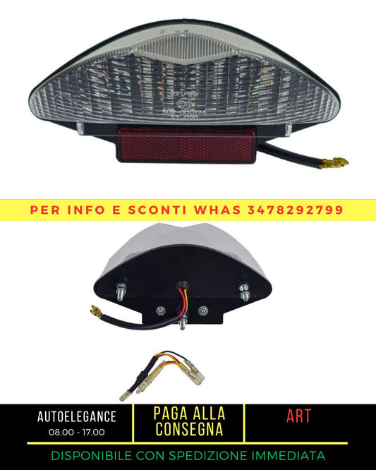 Clear Glass Scooter Rear Light for MBK Nitro Yamaha Aerox Italjet Dragster CPI Hussar 