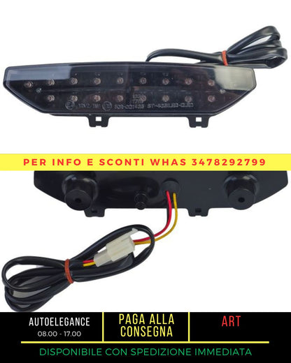 Smoke Clear Glass Motorcycle LED Tail Light For Kawasaki Ninja ZX-6R 07-08 