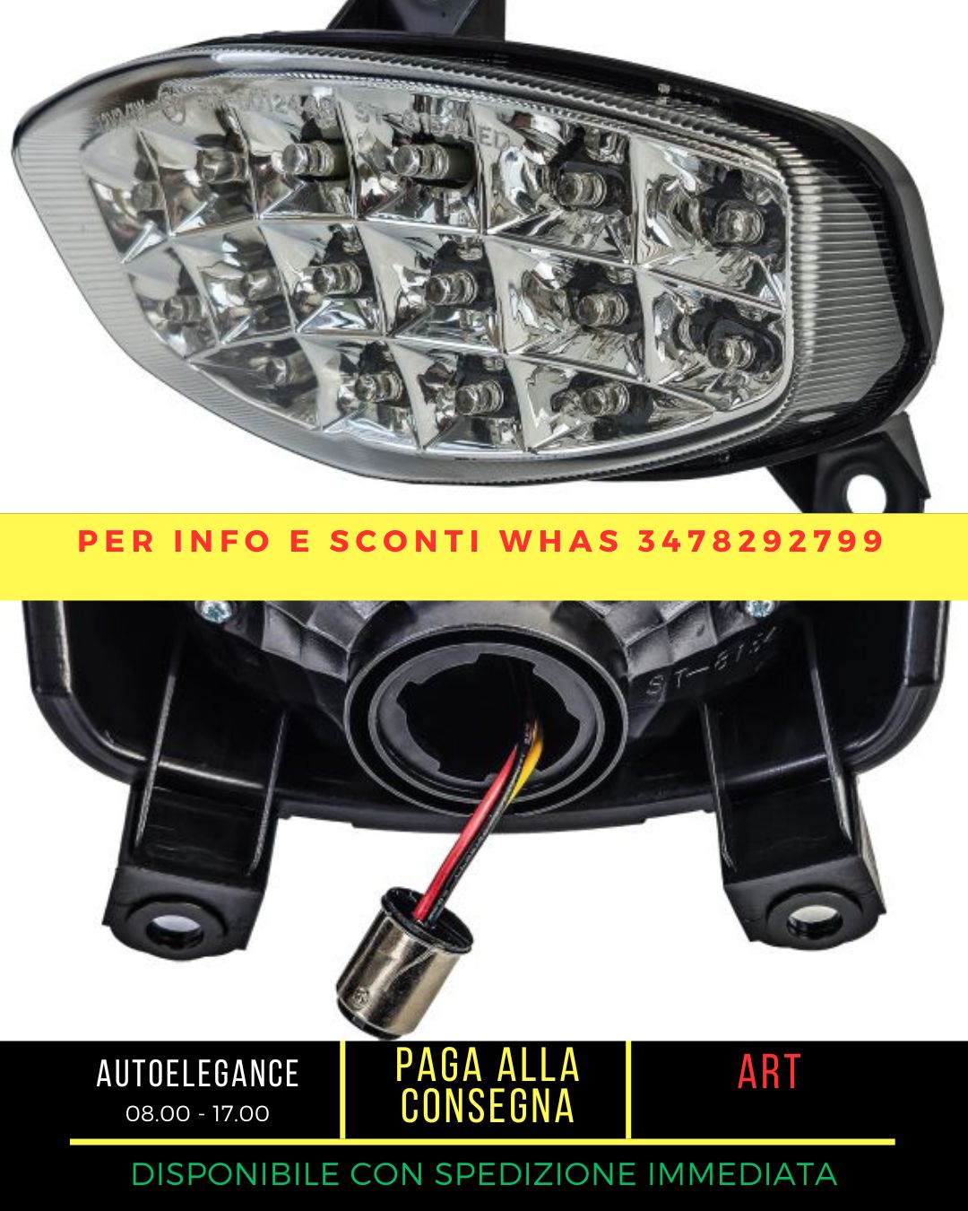 Motorcycle LED Clear Glass Rear Light For Hyosung Comet GT 125 250 650 