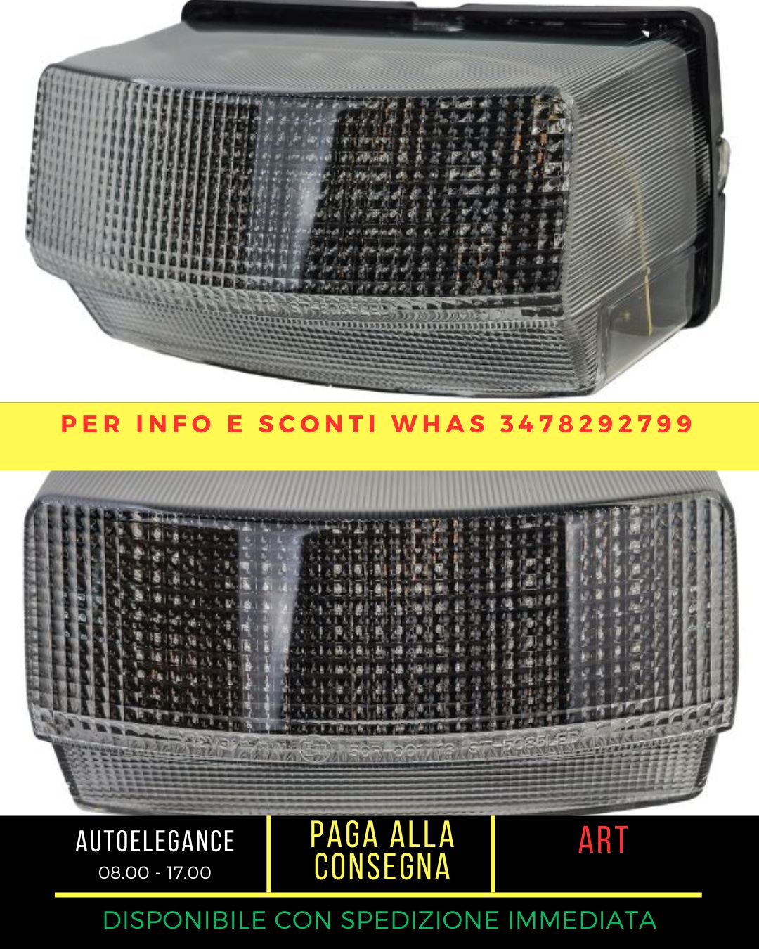 Motorcycle LED Tail Light Clear Glass For Yamaha FZR 1000 91-95 