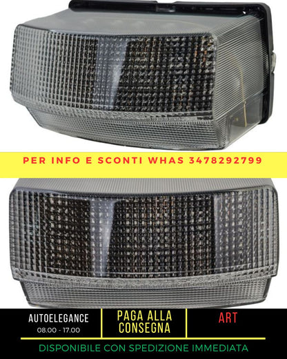 Motorcycle LED Tail Light Clear Glass For Yamaha FZR 1000 91-95 