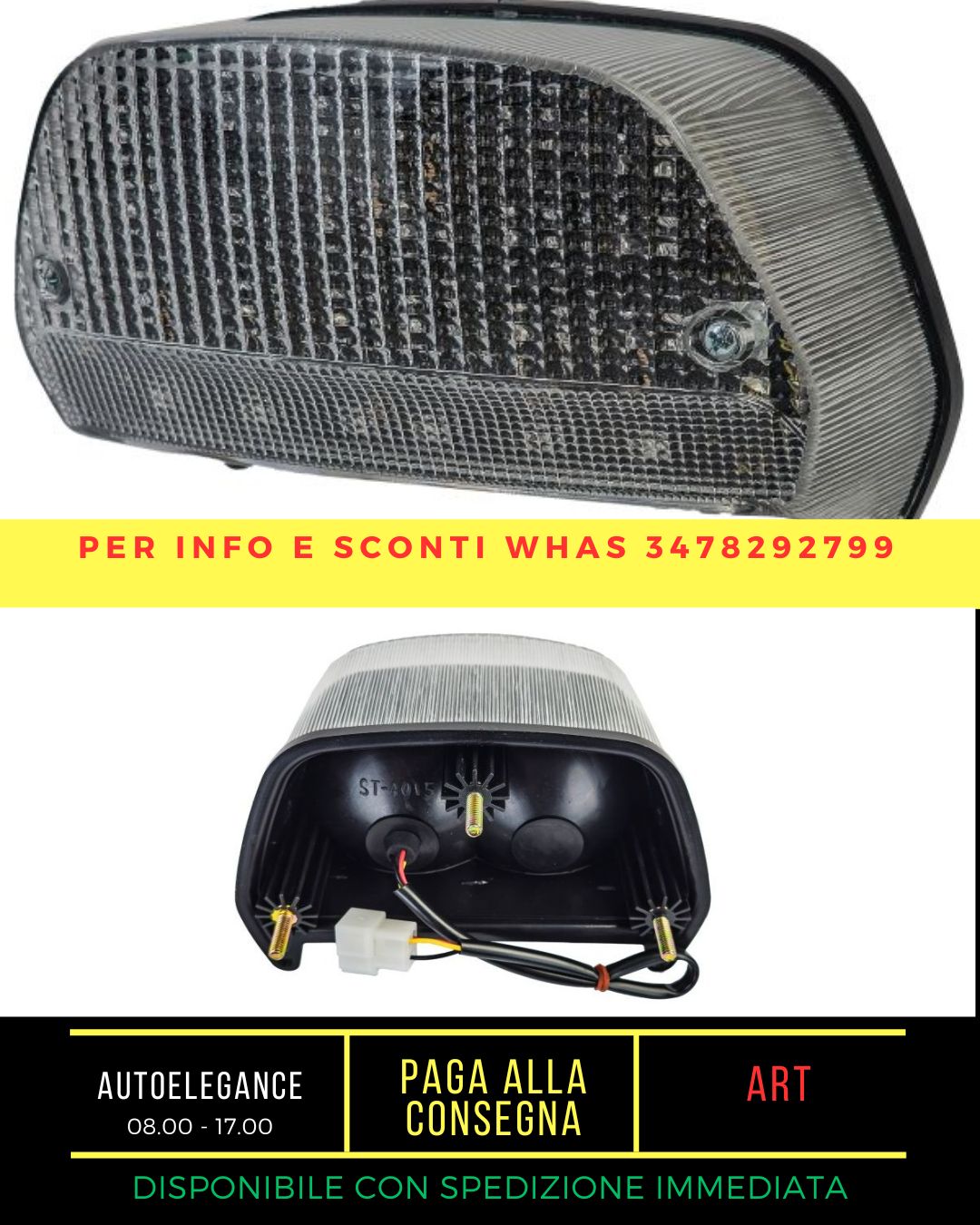 Motorcycle LED Rear Light Clear Glass For Kawasaki EN 500 EN500 ZR 5 