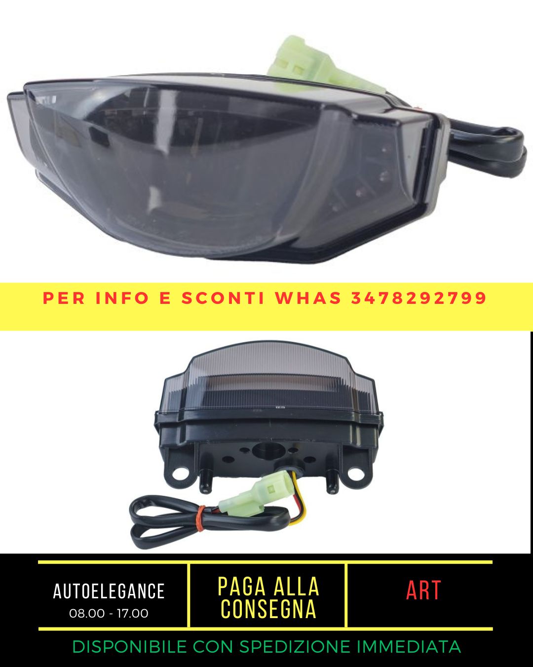 Motorcycle LED Tail Light Clear Glass Smoke For Ducati Scrambler 400 800 1100 15-21 