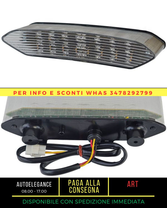 Motorcycle LED Tail Light Clear Glass For Yamaha YFZ 450 YFM 700 Raptor 06-08 