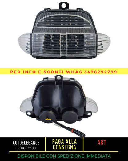 Motorcycle LED Tail Light Clear Glass Black For Honda CBR 900 RR Fireblade SC33