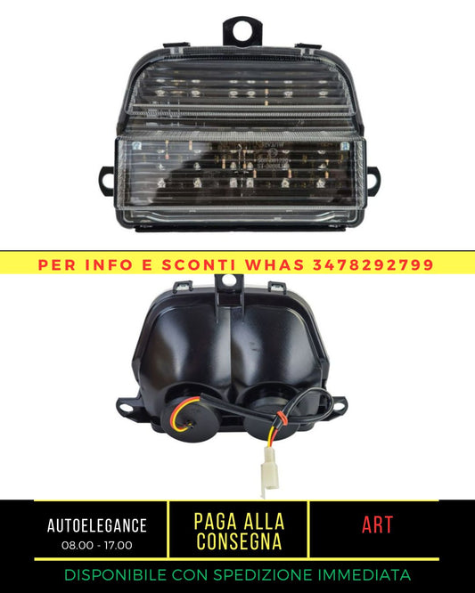 Motorcycle LED Tail Light Clear Glass Black For Honda CBR 900 RR Fire