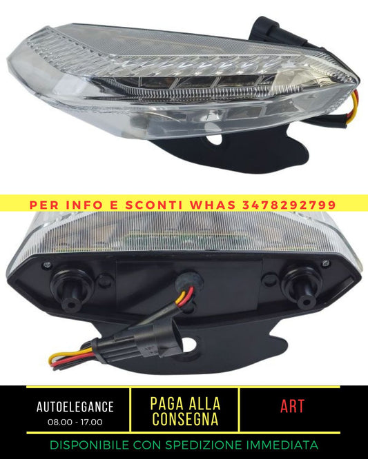 Clear Glass Motorcycle LED Tail Light For Ducati Hypermotard 796 821 1100 07-15