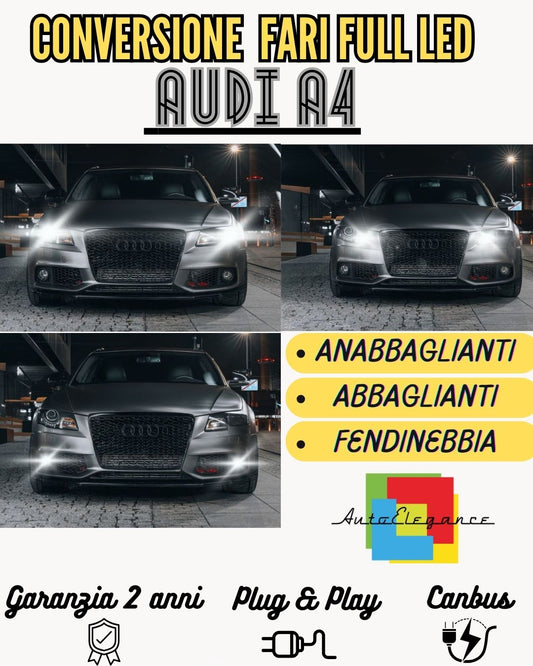 FULL LED HEADLIGHT CONVERSION KIT AUDI A4 B8 RESTYLING CANBUS 6000K XENON 