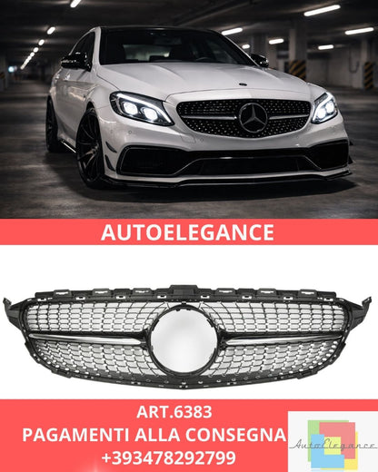 😍ART.6383 Griglia Sportiva Adatta Per Mercedes W205 pre-facelift DIAMOND😍