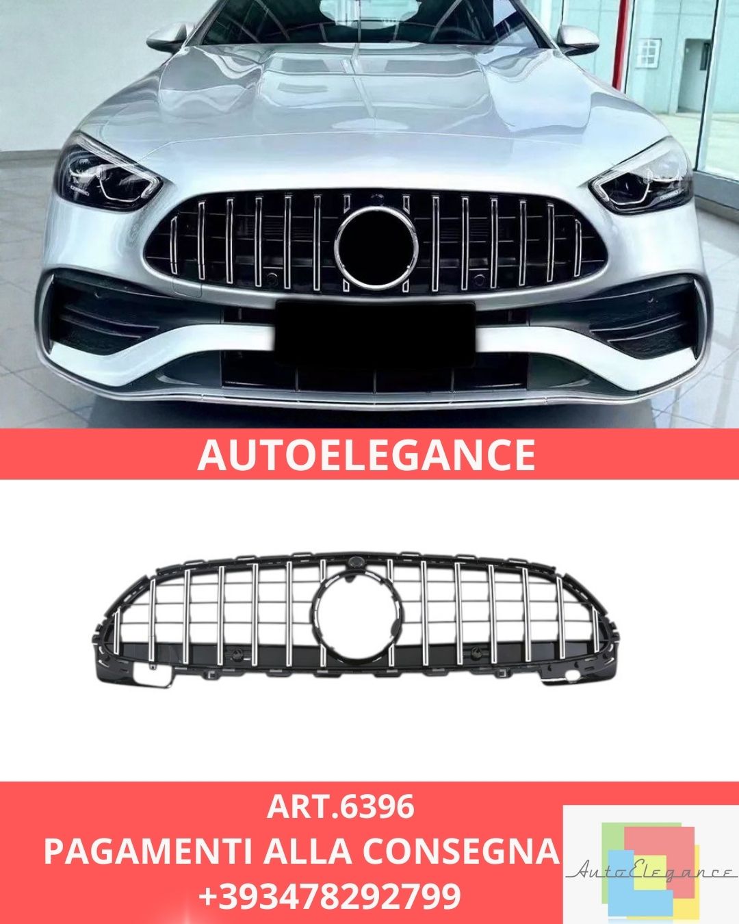 😍ART.6396 Griglia Panamericana GT Adatta Per Mercedes W206 AMG Line😍