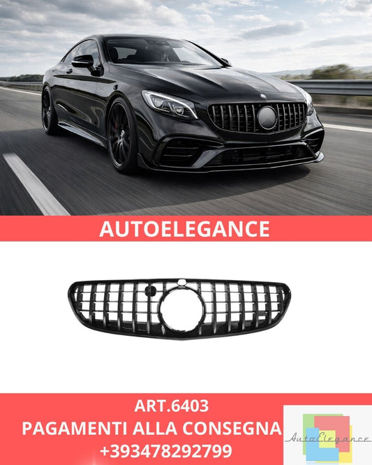 😍ART.6403 Griglia  PANAMERICANA GT LOOK ALL Black Adatta Per Mercedes C217 😍