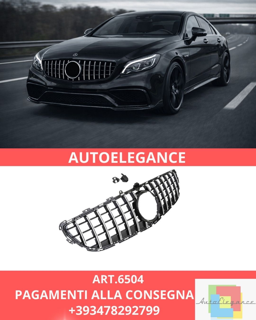 😍ART.6506 Griglia Adatta Per Mercedes W218 CLS 2011-2014 😍
