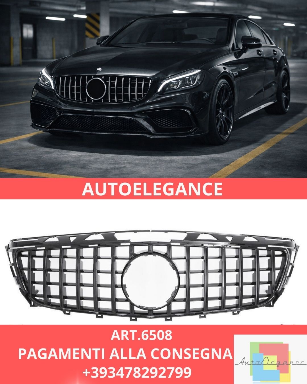 😍ART.6508 Griglia Adatta Per Mercedes W218 CLS 2011-2014😍