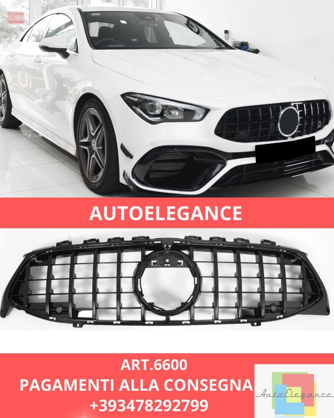 😍ART.6600 Grille Sport Adatta Per Mercedes W118 C118 CLA-CLASS 2019-2023😍