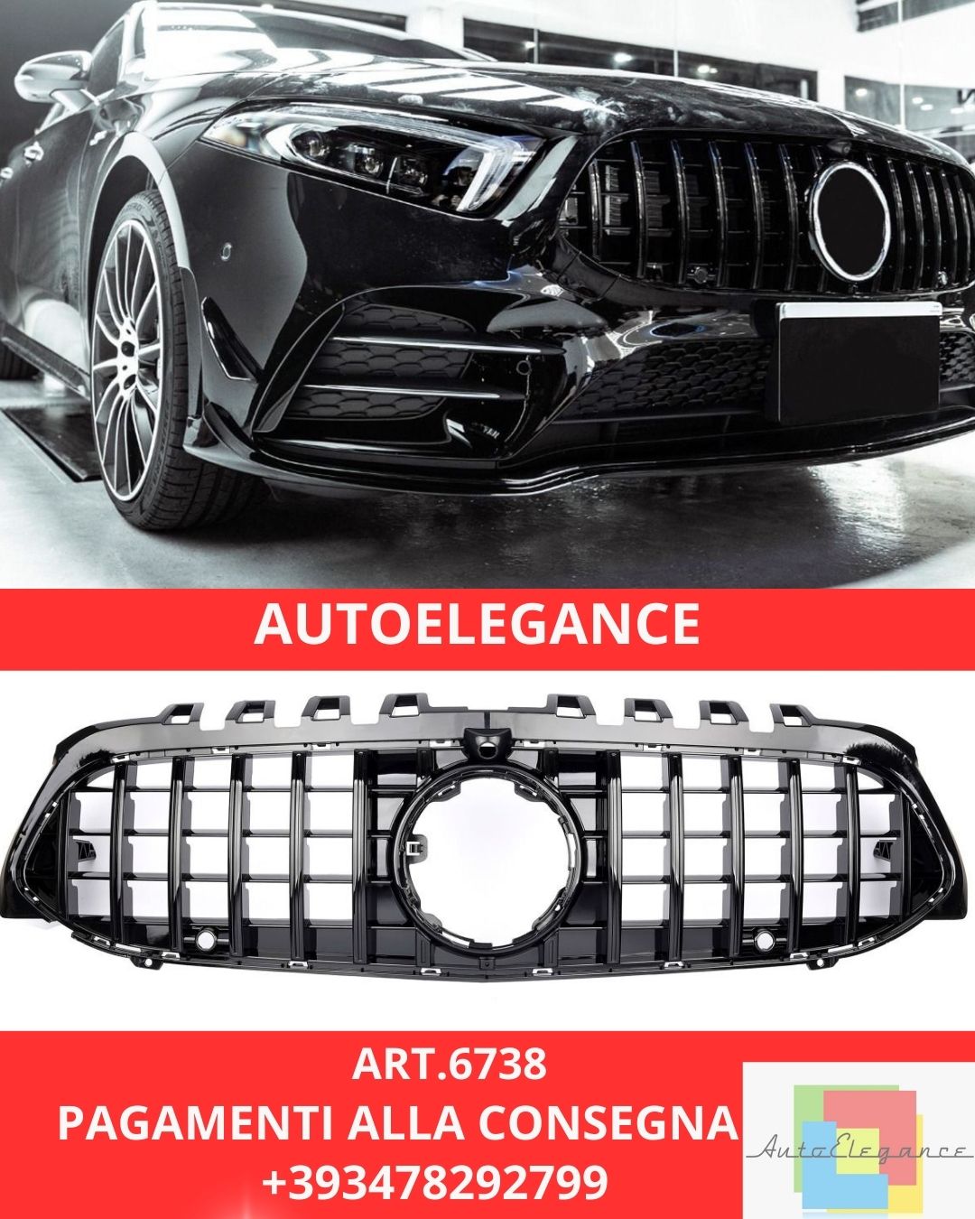 😍ART.6738 Griglia Sport Adatta Per Mercedes W177 V177😍