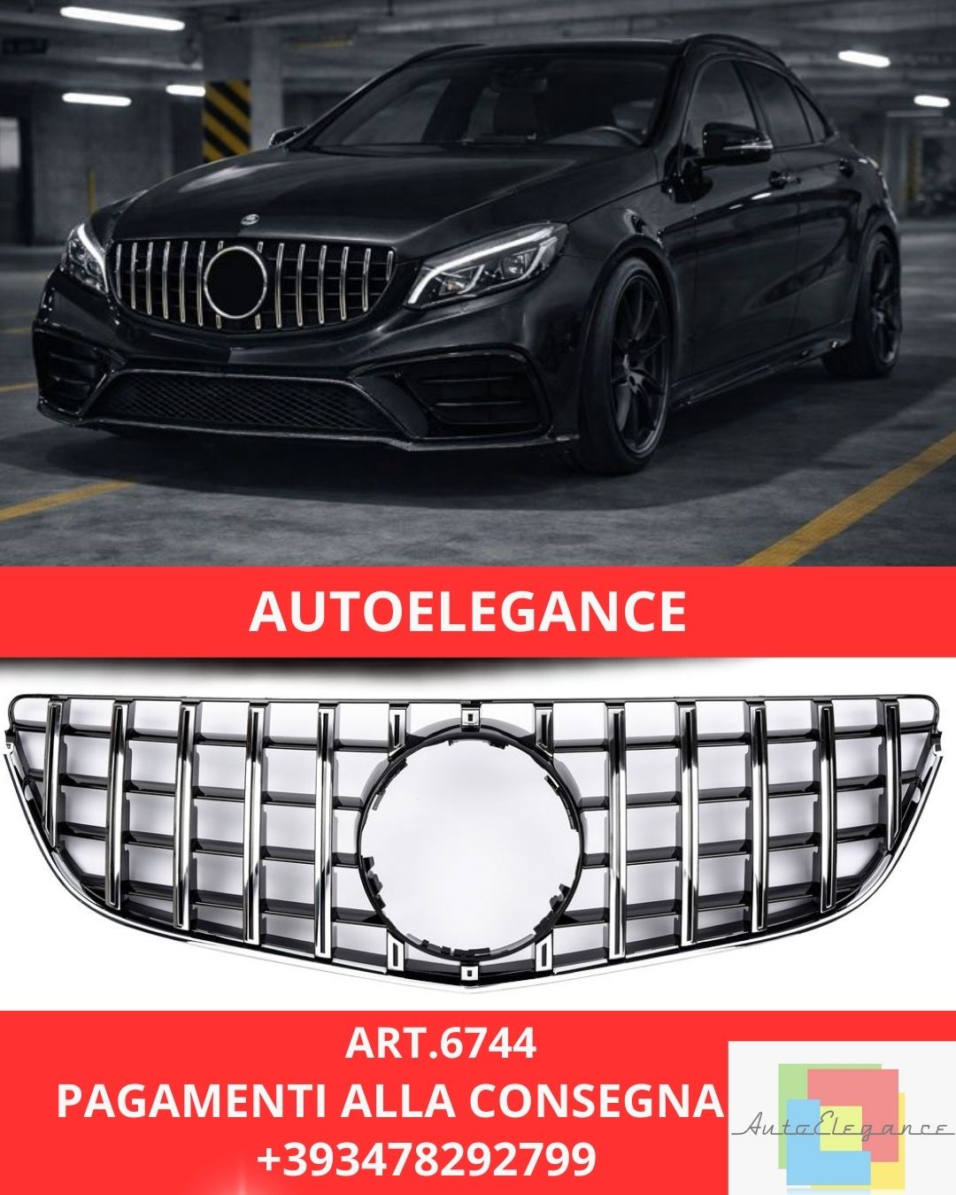 😍ART.6744 Griglia Sport Adatta Per Mercedes W207 FACELIFT😍