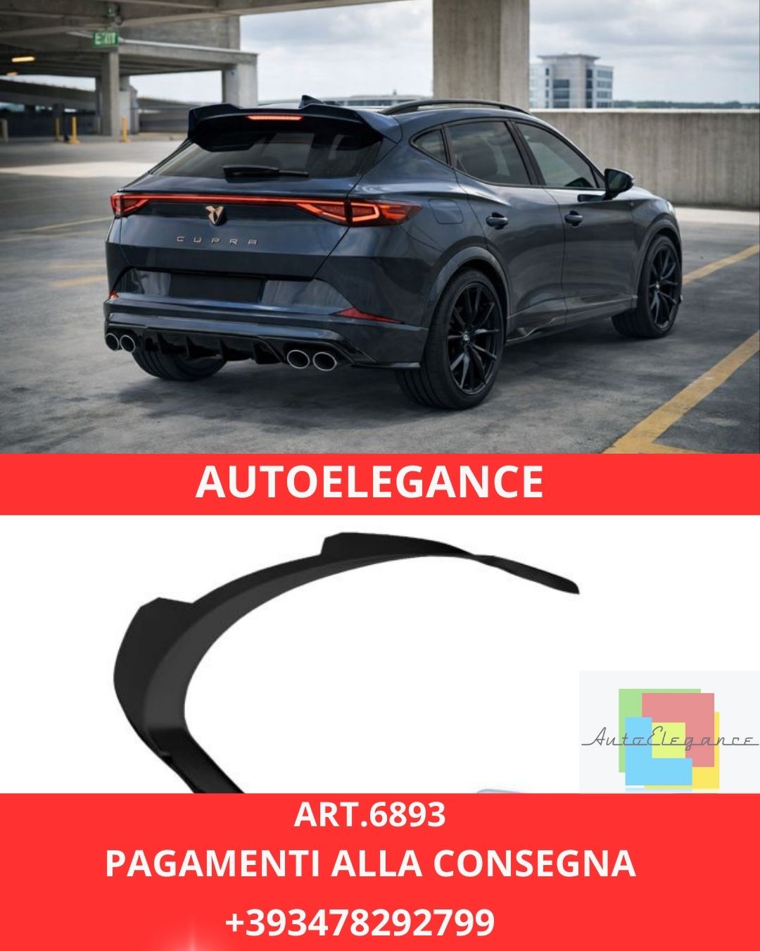 😍ART.6893 Spoiler Posteriore Adatto Per Cupra Formentor (2020-2024)😍