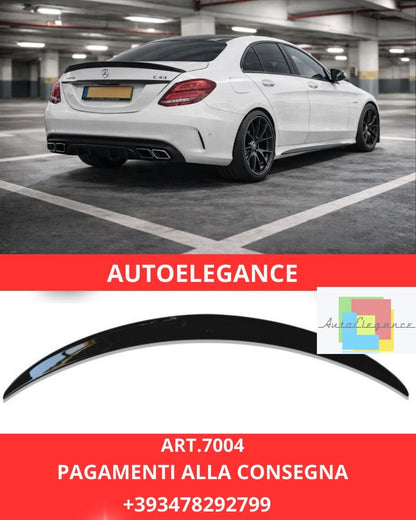 😍ART.7004 Spoiler Nero Lucido Adatto Per Mercedes W205 Classe C 2014-2021😍