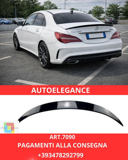 ART.7090 Spoiler Nero Lucido Adatto Per Mercedes C117 Classe CLA