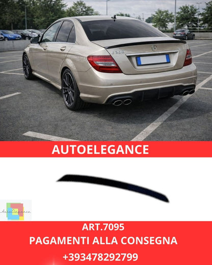 ART.7095 Spoiler Nero Lucido Adatto Per Mercedes W204 Classe C