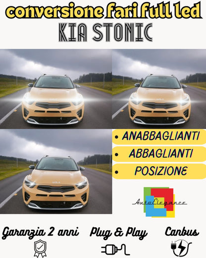 KIT FARI FULL LED KIA STONIC ANABBAGLIANTI / ABBAGLIANTI + LUCI DI SVOLTA 6000K