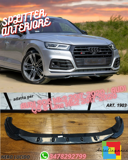 ⭐⭐Splitter adatto per AUDI SQ5 Mk2 2017-2020 / AUDI Q5 S-Line Mk2 2017-2020⭐⭐
