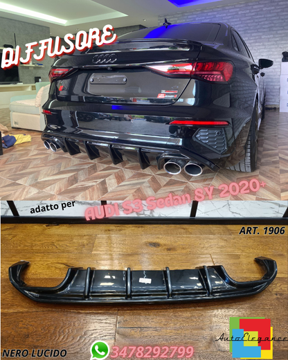 ✨DIFFUSORE ADATTO PER AUDI S3 Sedan 8Y 2020+ ✨