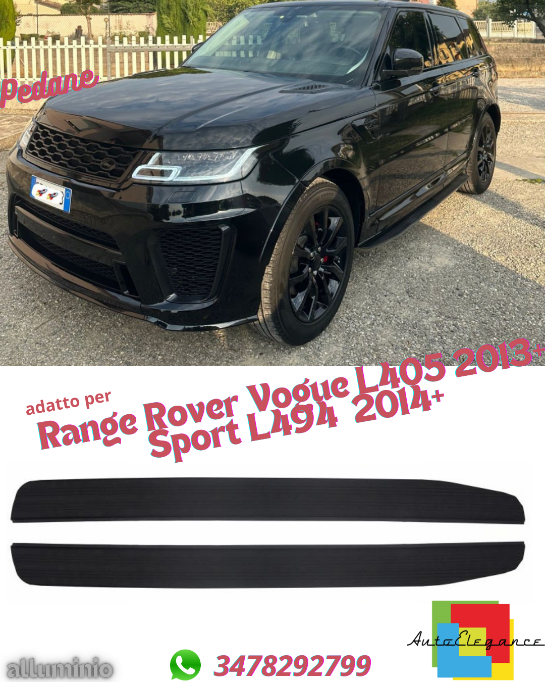 ⏩Pedane adatte per Range Rover Vogue L405 2013+ Sport L494  2014+⏩