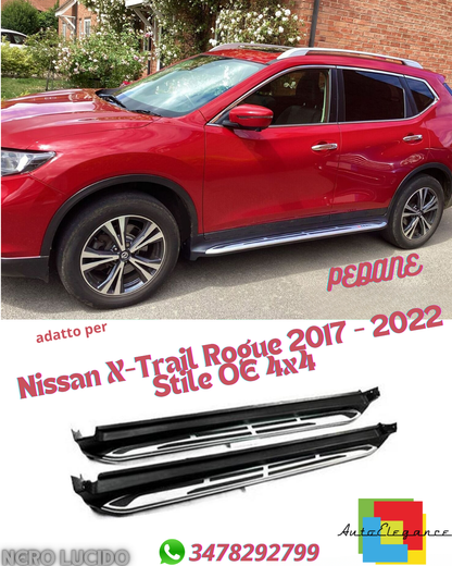 ☀PEDANE LATERALI ADATTI PER Nissan X-Trail Rogue 2017 - 2022 Stile OE 4x4☀