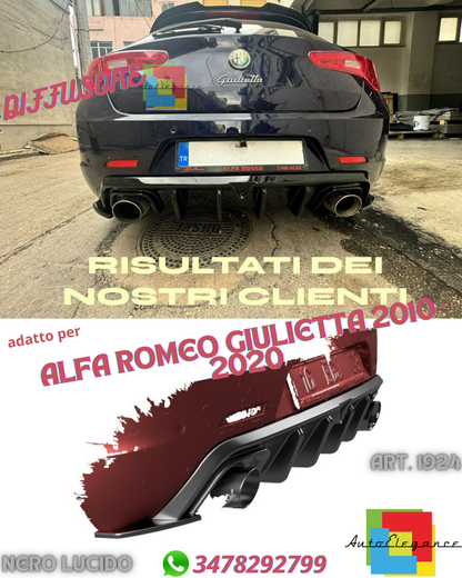 ✨DIFFUSORE ADATTO PER ALFA ROMEO GIULIETTA LOOK TUNING NERO LUCIDO✨