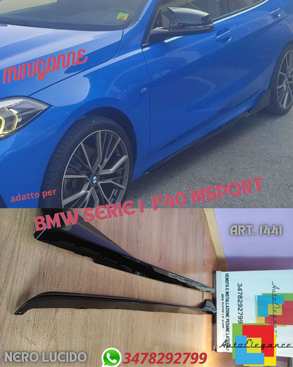 ⭐UNDER SKIRTS SUITABLE FOR BMW 1 SERIES F40 MSPORT GLOSSY BLACK SPORTY LOOK⭐ 