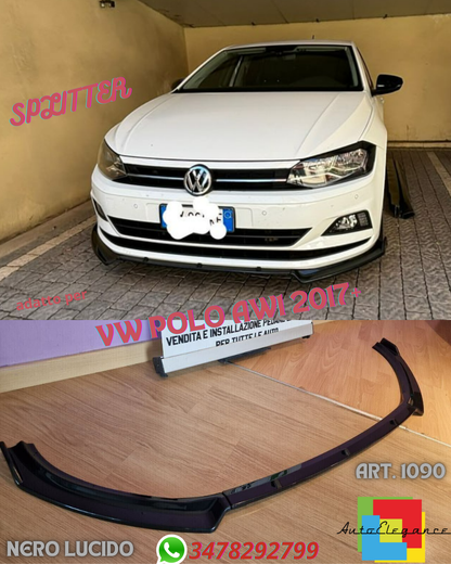 ⭐VW POLO SPLITTER AW1 2017+ STANDARD LOOK EVO GLOSSY BLACK⭐ 