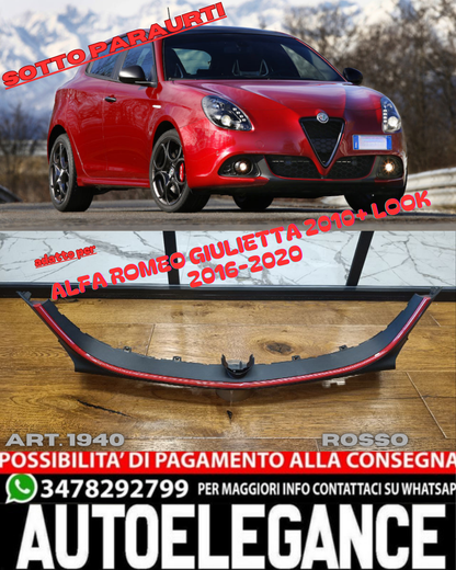 💎SOTTO PARAURTI ADATTO PER GIULIETTA 2010+ LOOK 2016-2020 GREZZO ROSSO💎