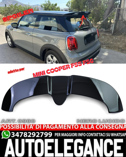 ✨Spoiler Tetto ADATTO PER Mini F55 F56 Cooper S NERO LUCIDO✨
