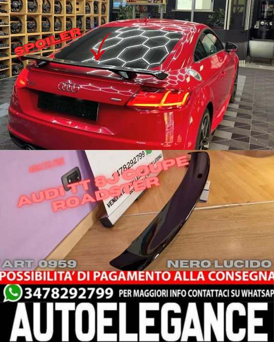 💎SPOILER POSTERIORE ADATTO PER AUDI TT 8J COUPE ROADSTER  LOOK TTS TTRS💎