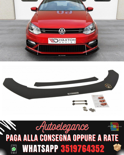 SPLITTER ANTERIORE RACING ADATTO PER VW POLO MK5 GTI FACELIFT