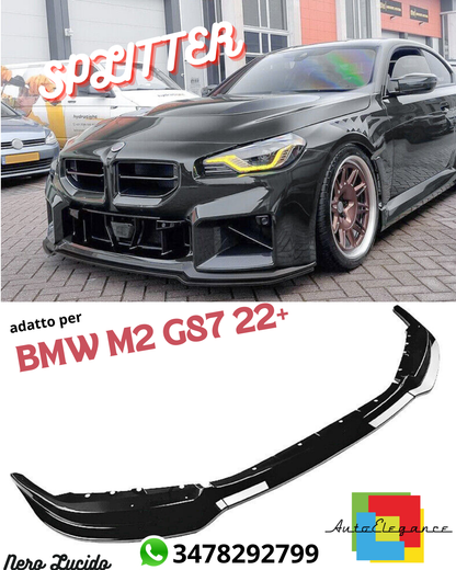 🔥SPLITTER + AERO FLAPS REAR SUITABLE FOR BMW M2 G87 22+ GLOSS BLACK🔥