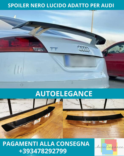 ⭐SPOILER ADATTO PER AUDI RSTT 8J TT FV A5 A6 A7 BERLINA LOOK RS NERO LUCIDO⭐