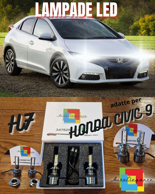 Kit Full LED H7 CANbus PER Honda CIVIC 9 Luci ANABBAGLIANTI Bianco Potente 6500
