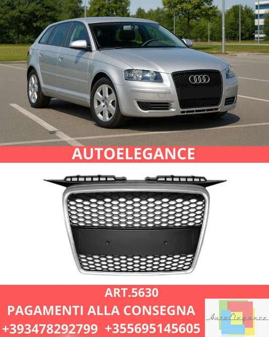 ✨ART.5630 GRIGLIA SPORT SILVER ADATTO PER AUDI A3 8P 06.05-03.08✨