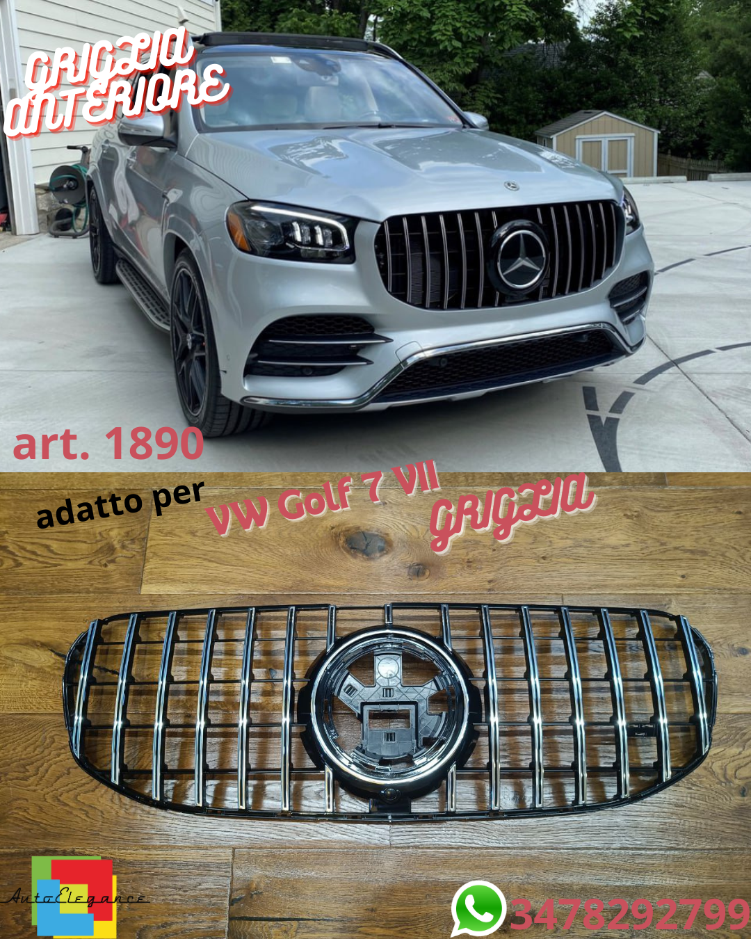 ✨Griglia sportiva per Mercedes X167✨ GLS in PANAMERICANA AMG GT 2019-2023✨