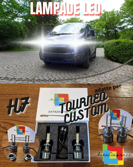 Kit Lampadine LED H7 per Ford TRANSIT, TOURNEO CUSTOM Anabbaglianti CANbus Bianc