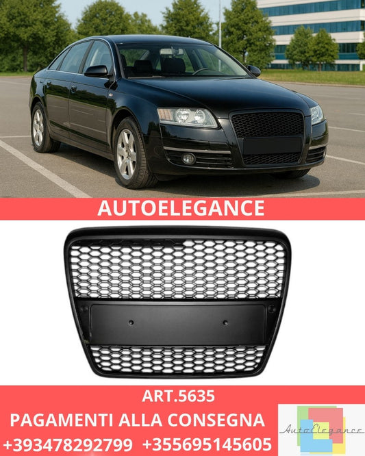 ✨ART.5635 GRIGLIA SPORT NERA ADATTO PER AUDI A6 (C6) 04.04-08✨