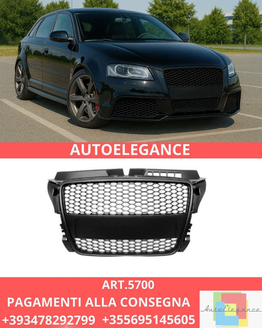 😍ART.5700 GRIGLIA SPORT NERA ADATTO PER AUDI A3 (8P) 04.08-07.12😍