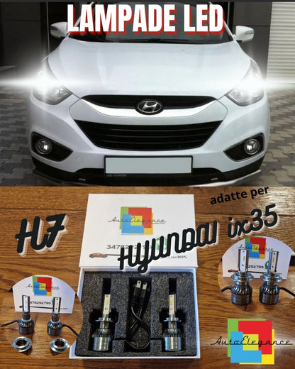 Kit Full LED H7 PER Hyundai ix35 Luci ANABBAGLIANTI CANbus Bianco POTENTE 6500K