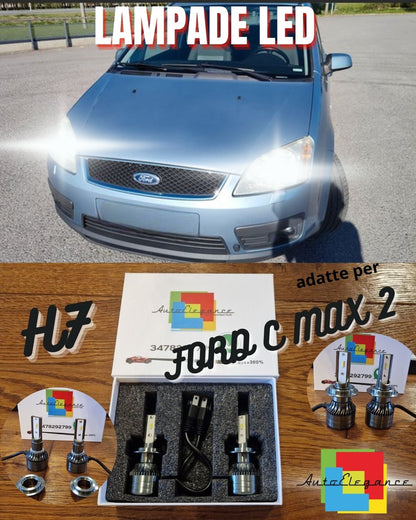 H7 CANbus LED Kit for Ford C-Max 2 Low Beam Lights Ice White 6500K 