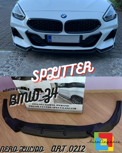 SPLITTER SUITABLE FOR BMW Z4 G29 2018+ M LOOK GLOSSY BLACK SPORTY DESIGN