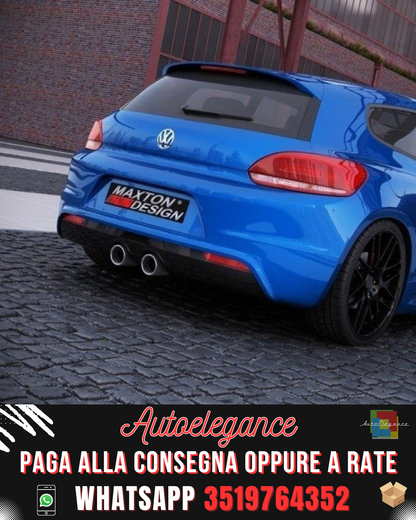 DIFFUSORE POSTERIORE ADATTO PER VW SCIROCCO III R CON 2 FORI DI SCARICO