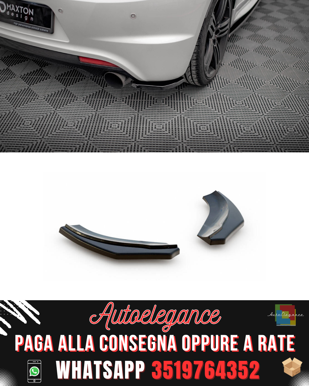 SPLITTER LATERALI POSTERIORI adatti per VW SCIROCCO R